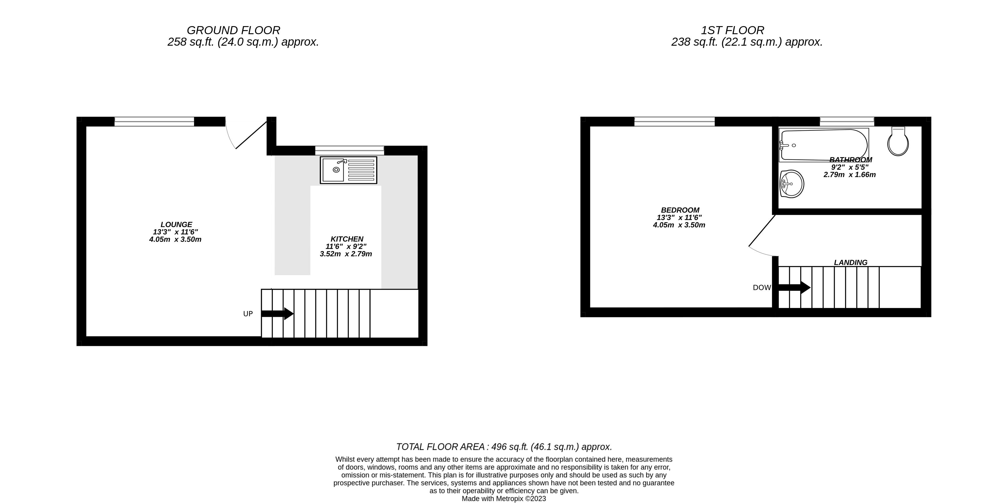 Floorplan for Uxbridge, 