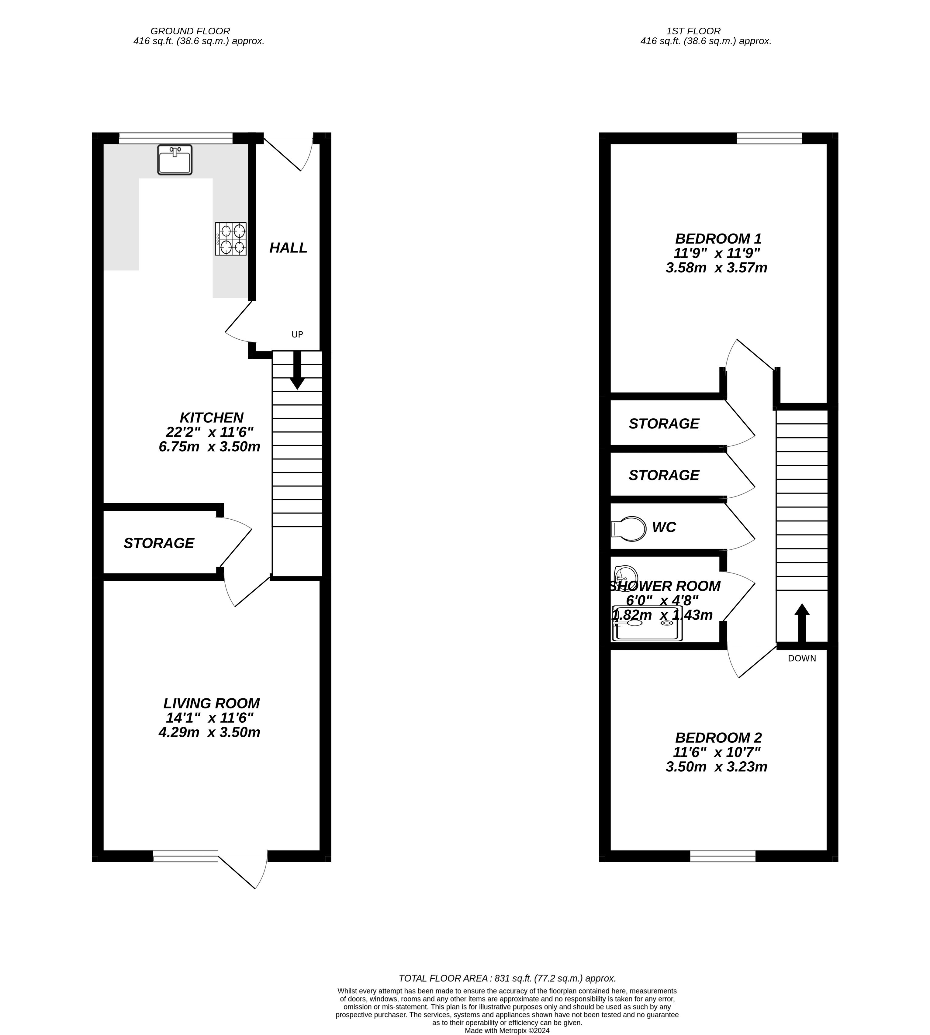 Floorplan for Uxbridge, 