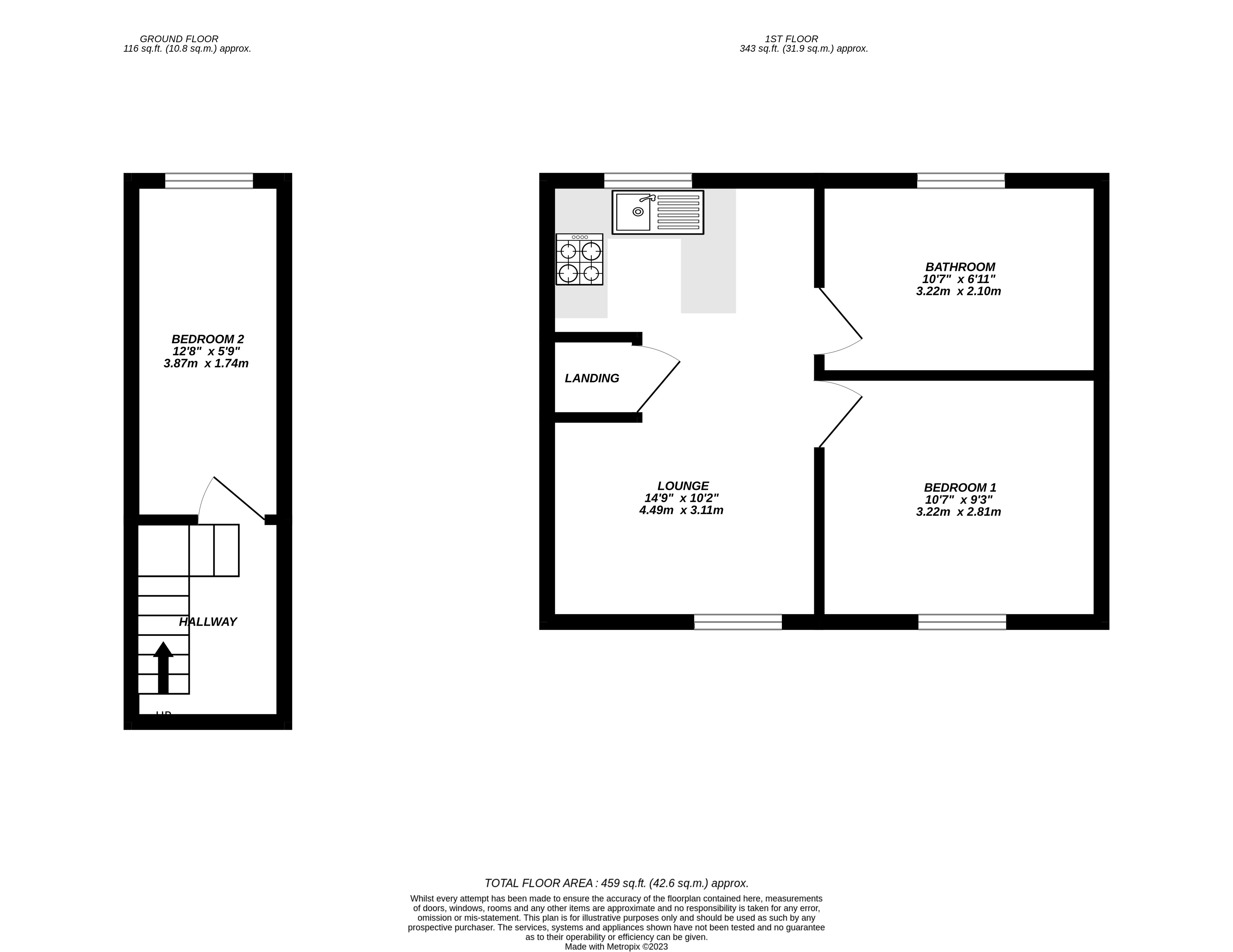 Floorplan for Uxbridge, 