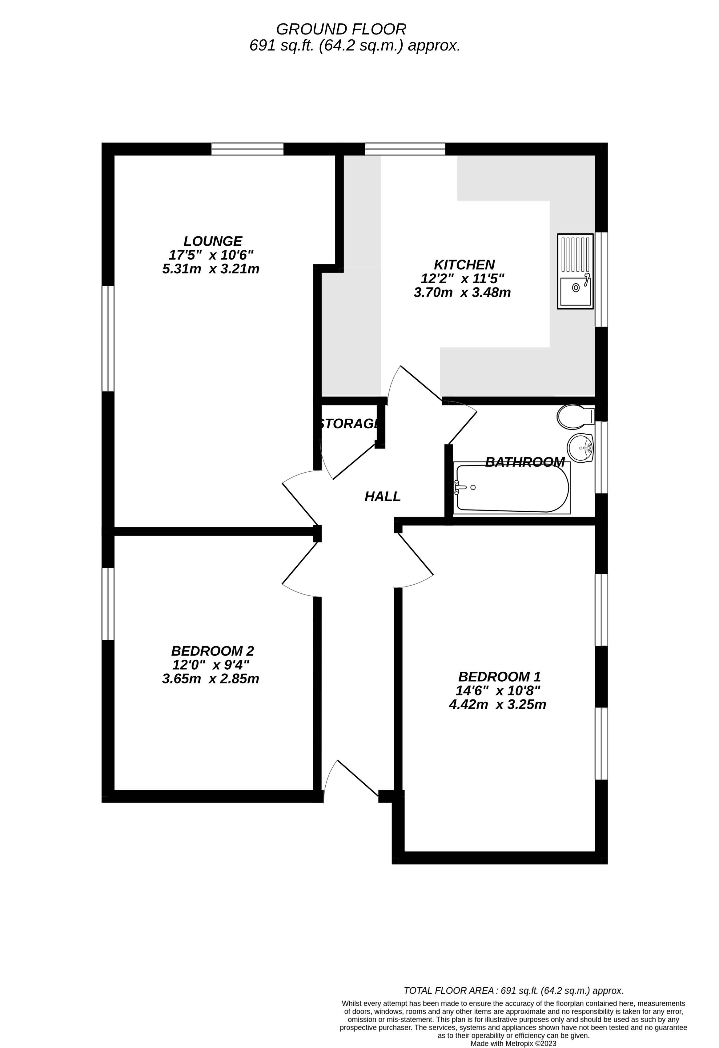 Floorplan for Uxbridge, 