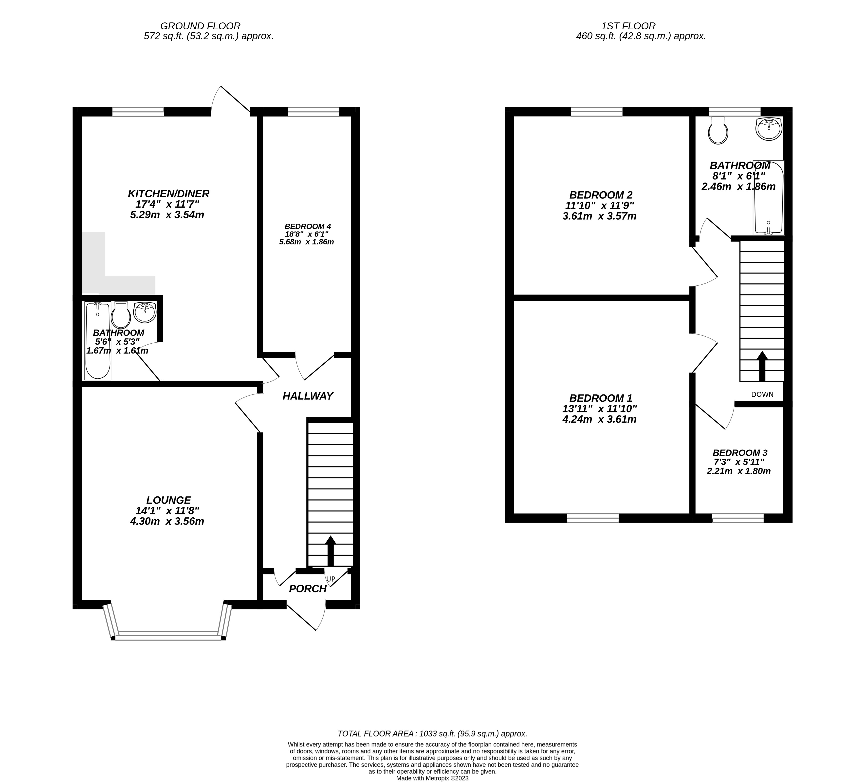 Floorplan for Uxbridge, 