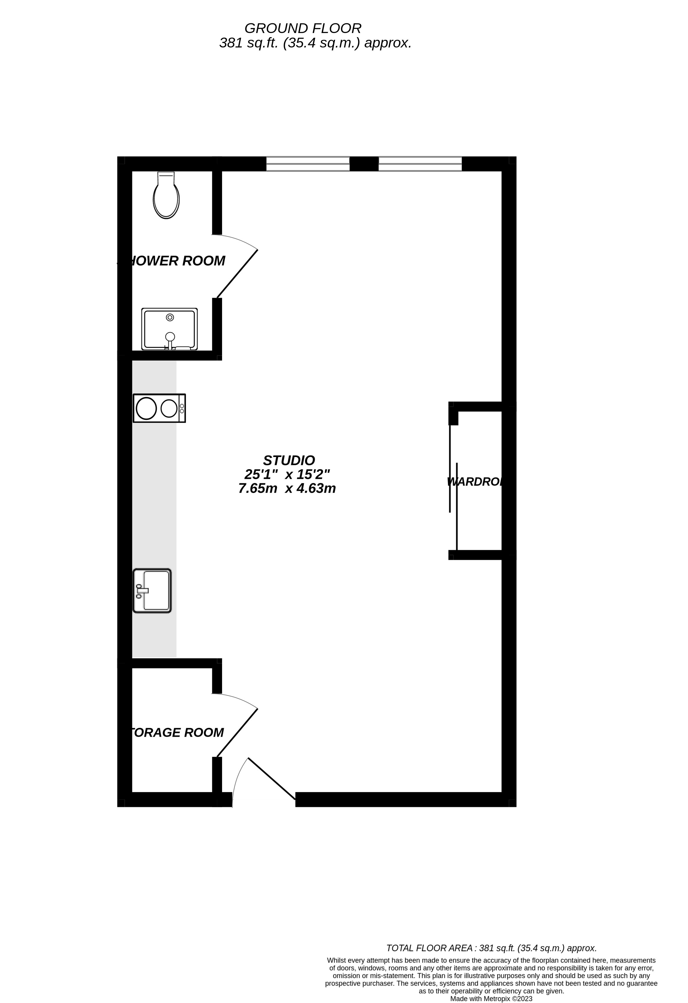 Floorplan for Uxbridge, 