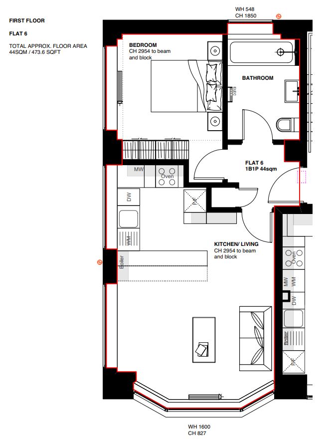 Floorplan for Uxbridge, 