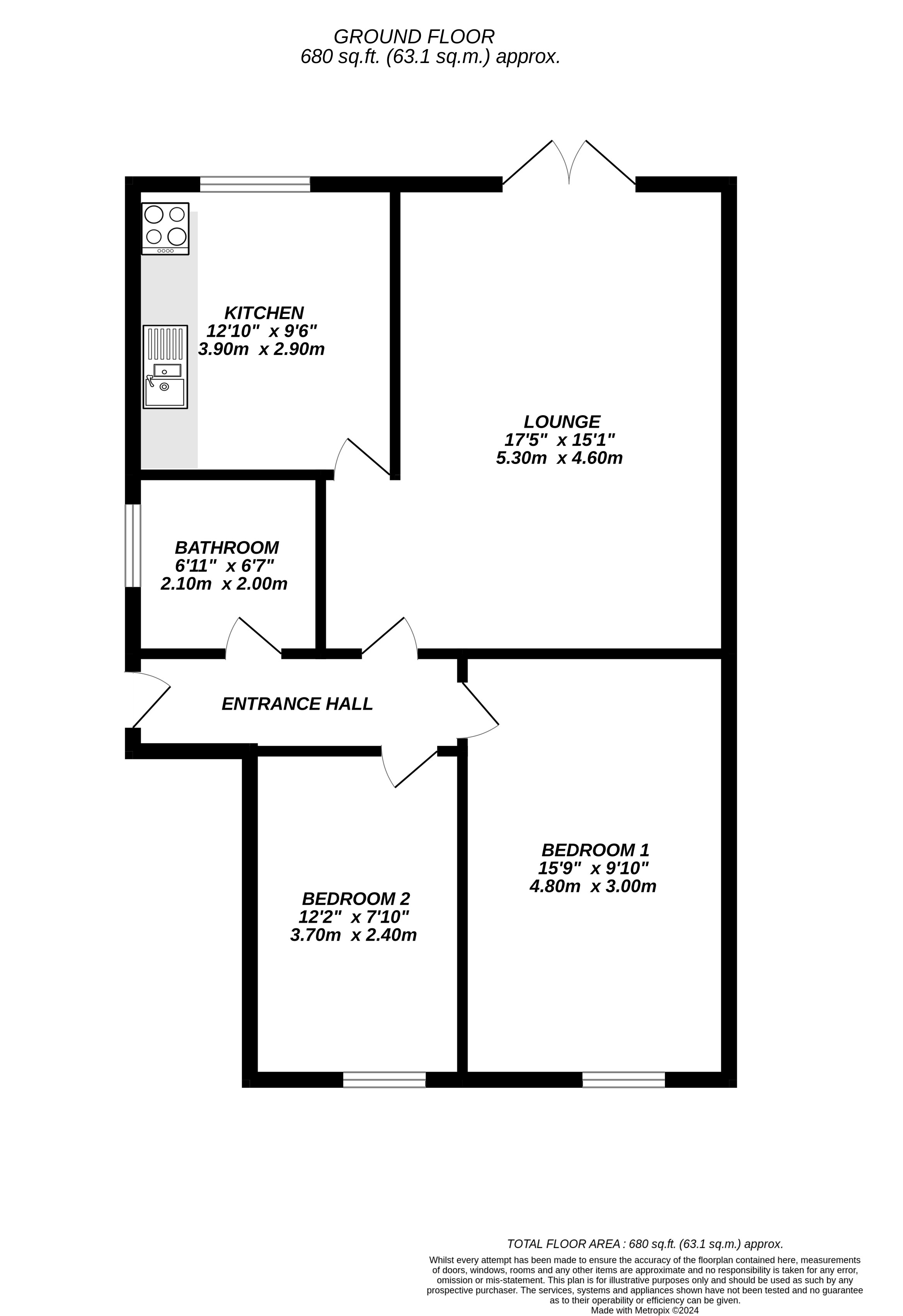 Floorplan for Uxbridge, 