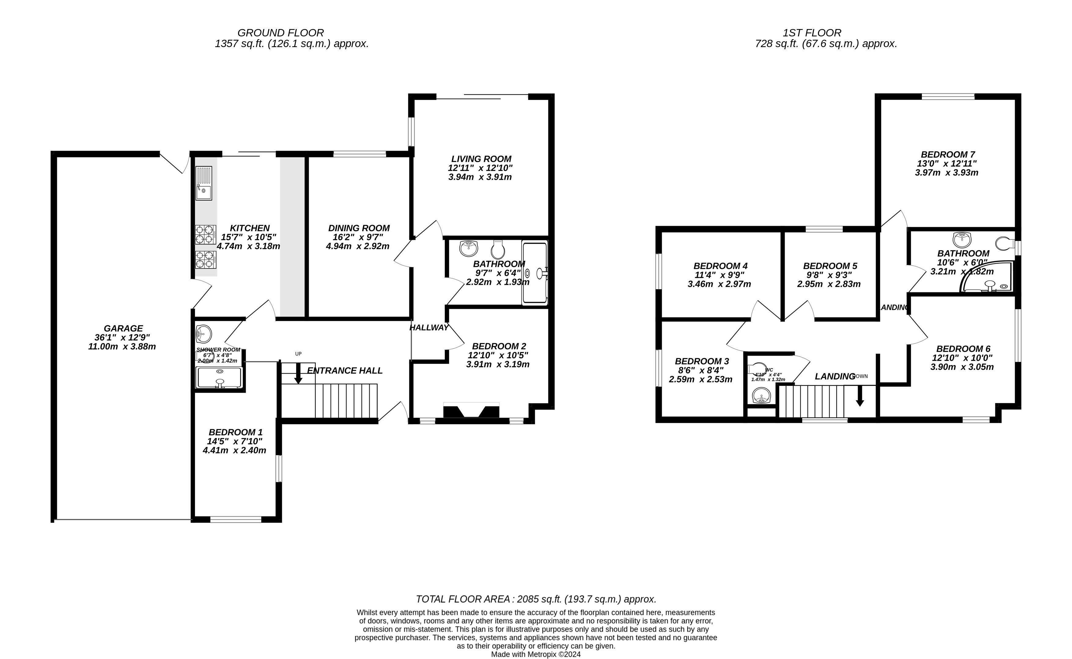 Floorplan for Uxbridge, 