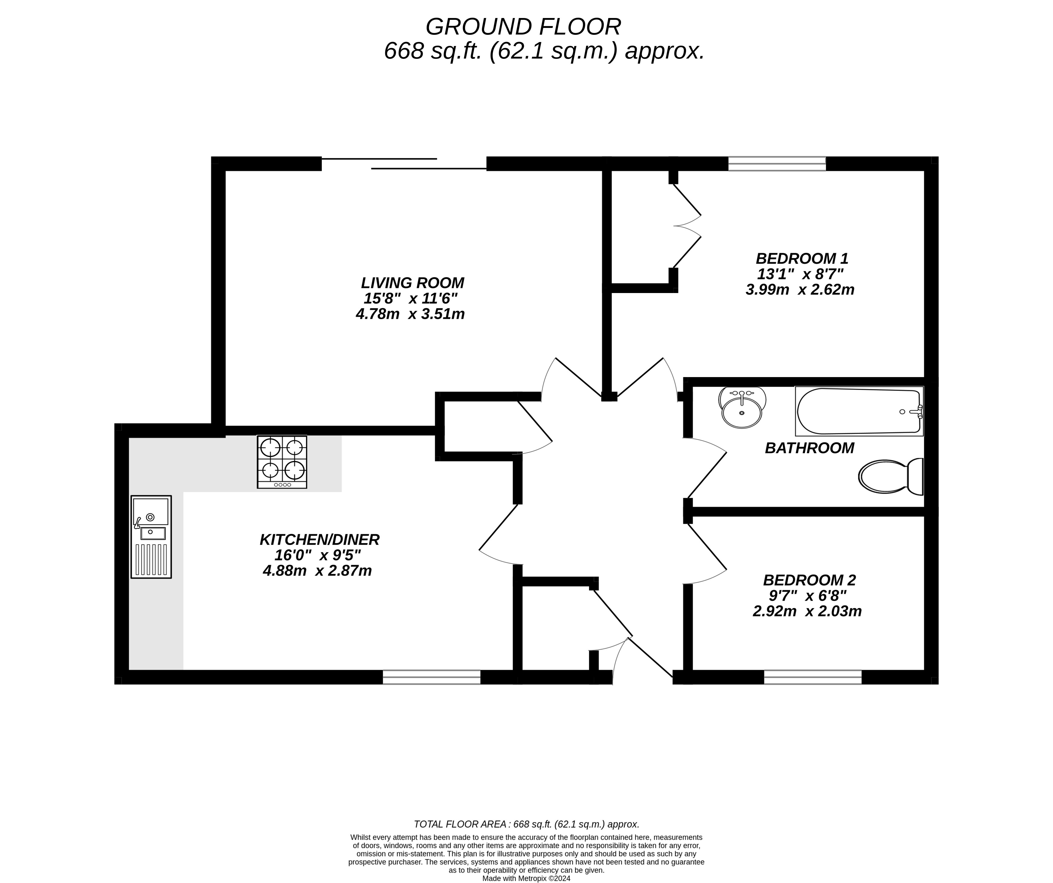 Floorplan for Uxbridge, 