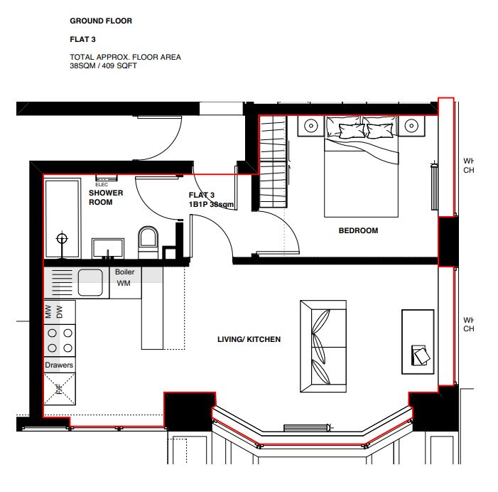 Floorplan for Uxbridge, 