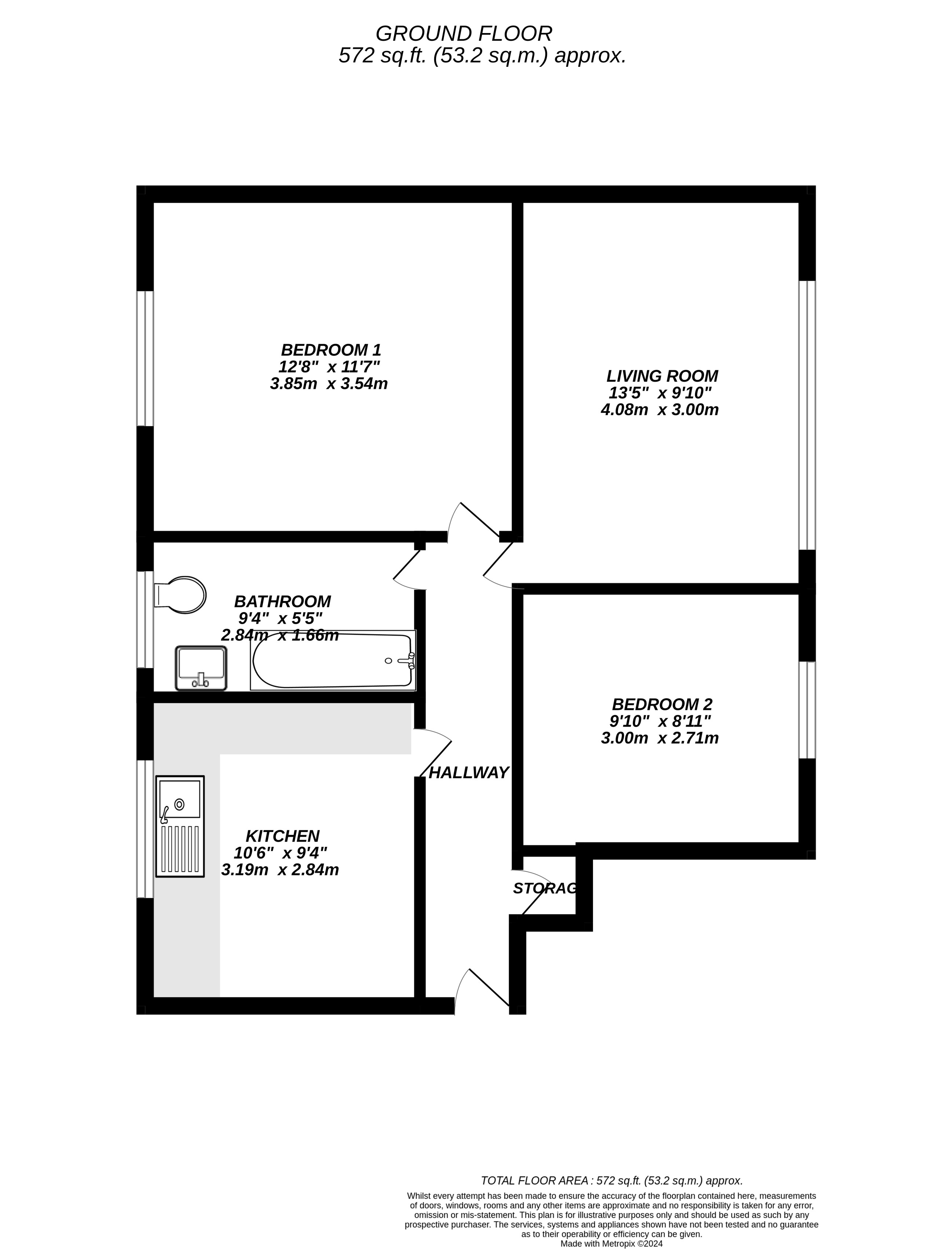 Floorplan for Uxbridge, 