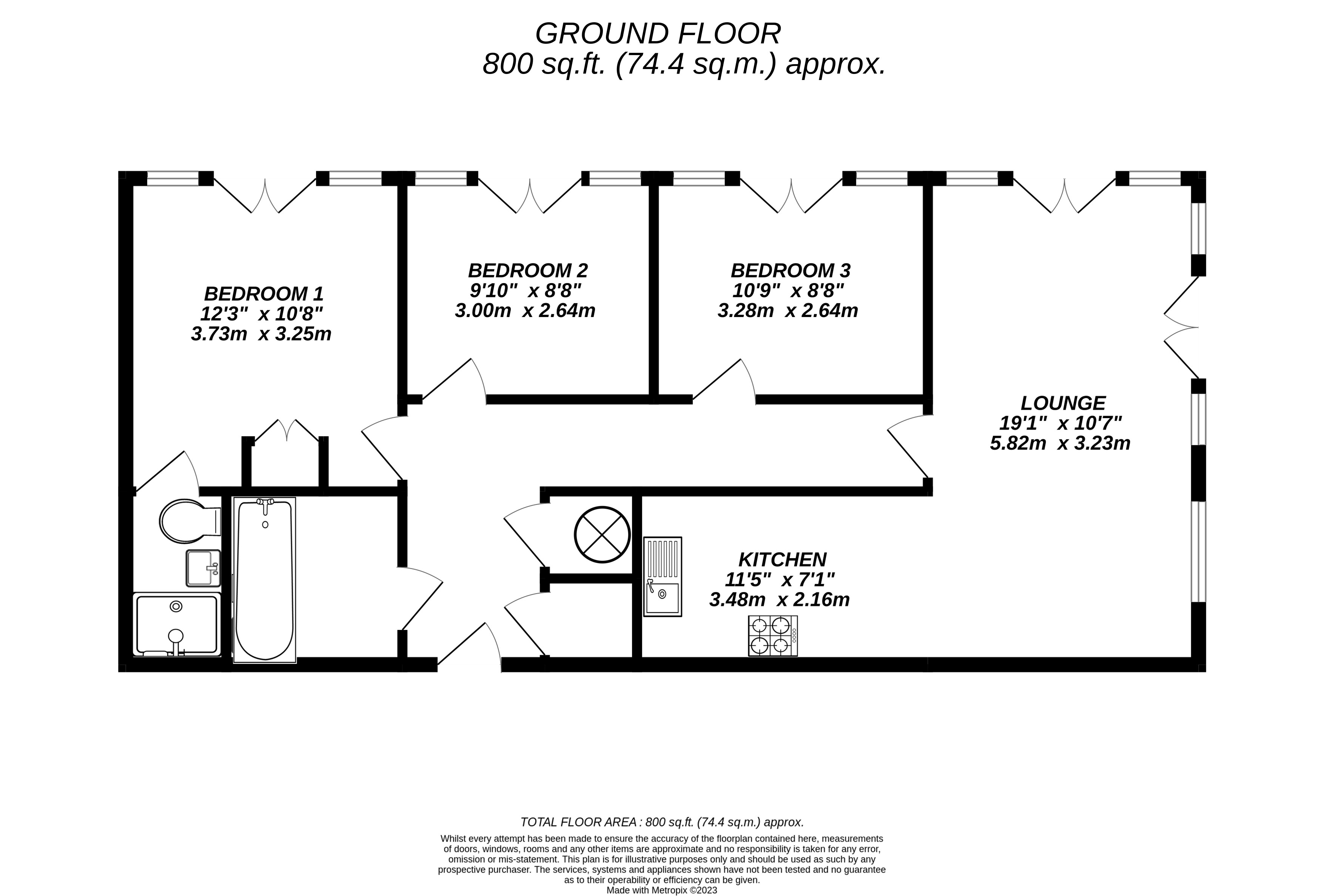 Floorplan for Uxbridge, 