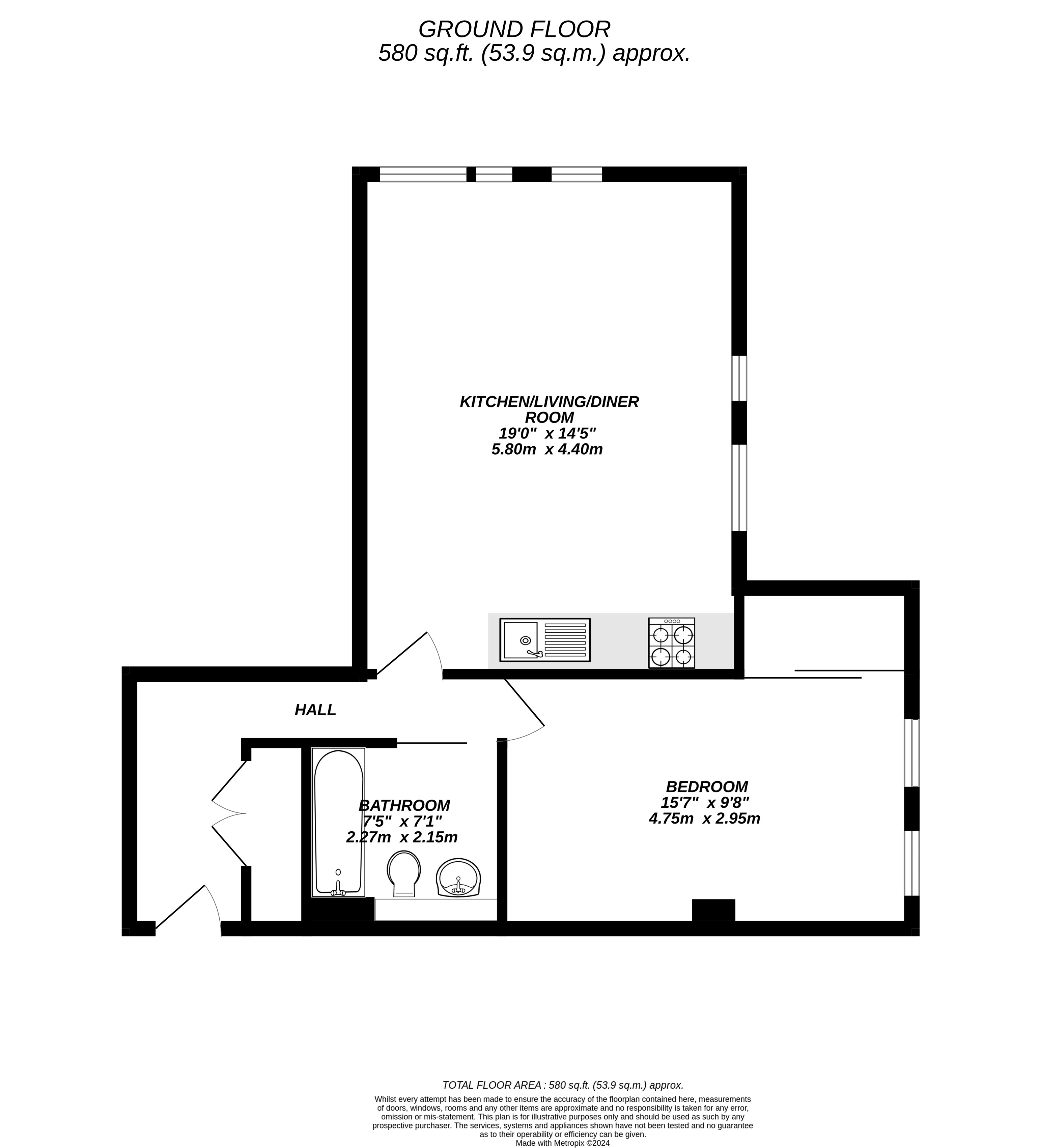 Floorplan for Uxbridge, 