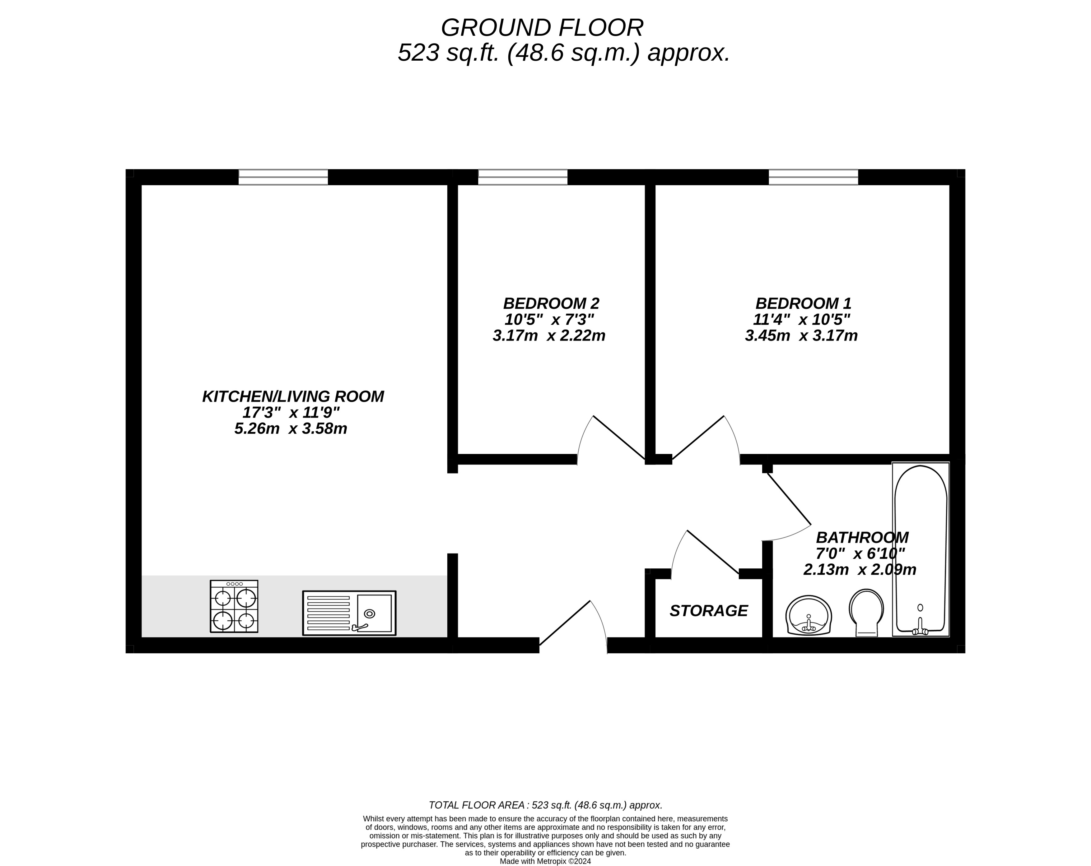 Floorplan for Uxbridge, 