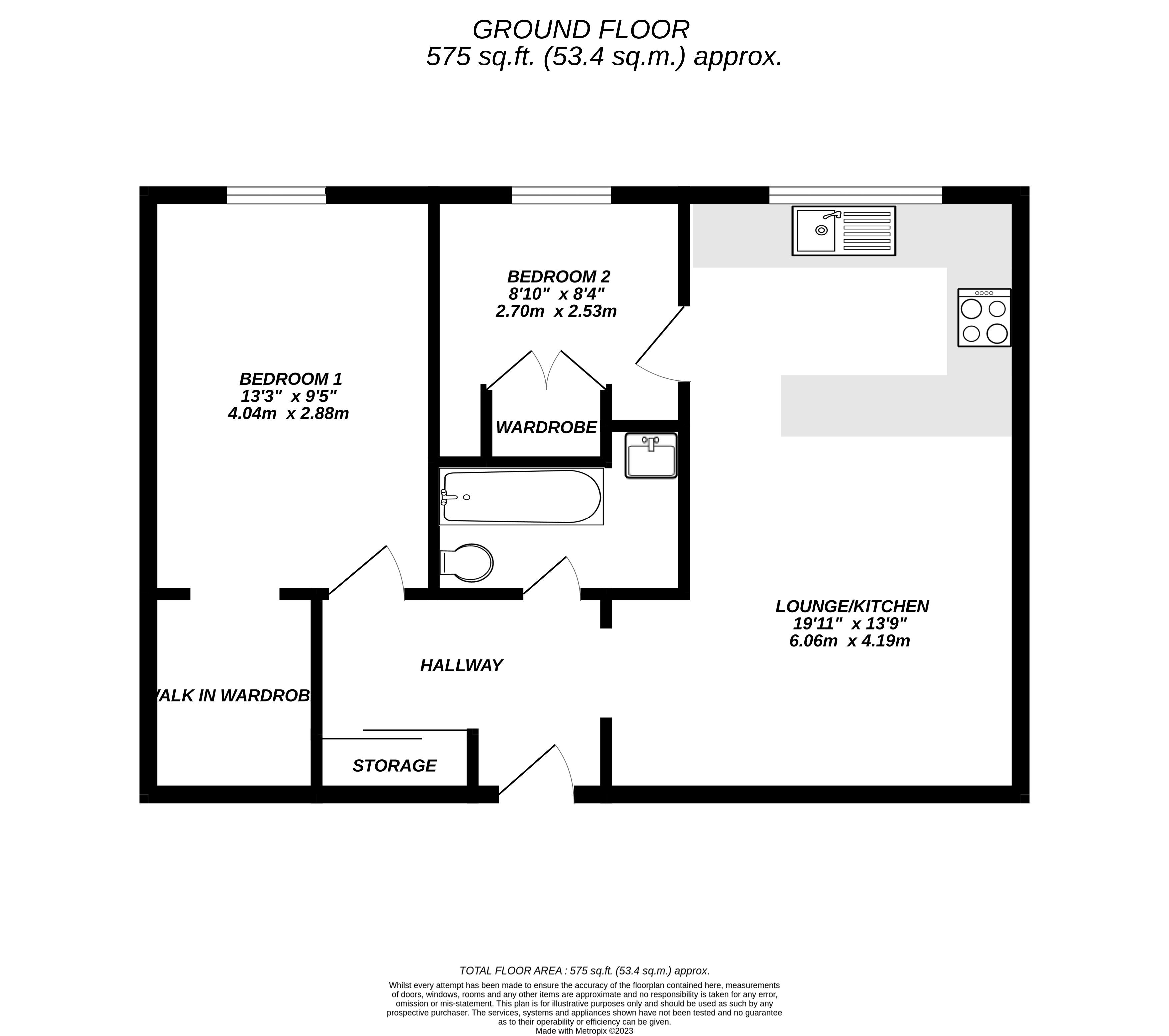 Floorplan for Uxbridge, 