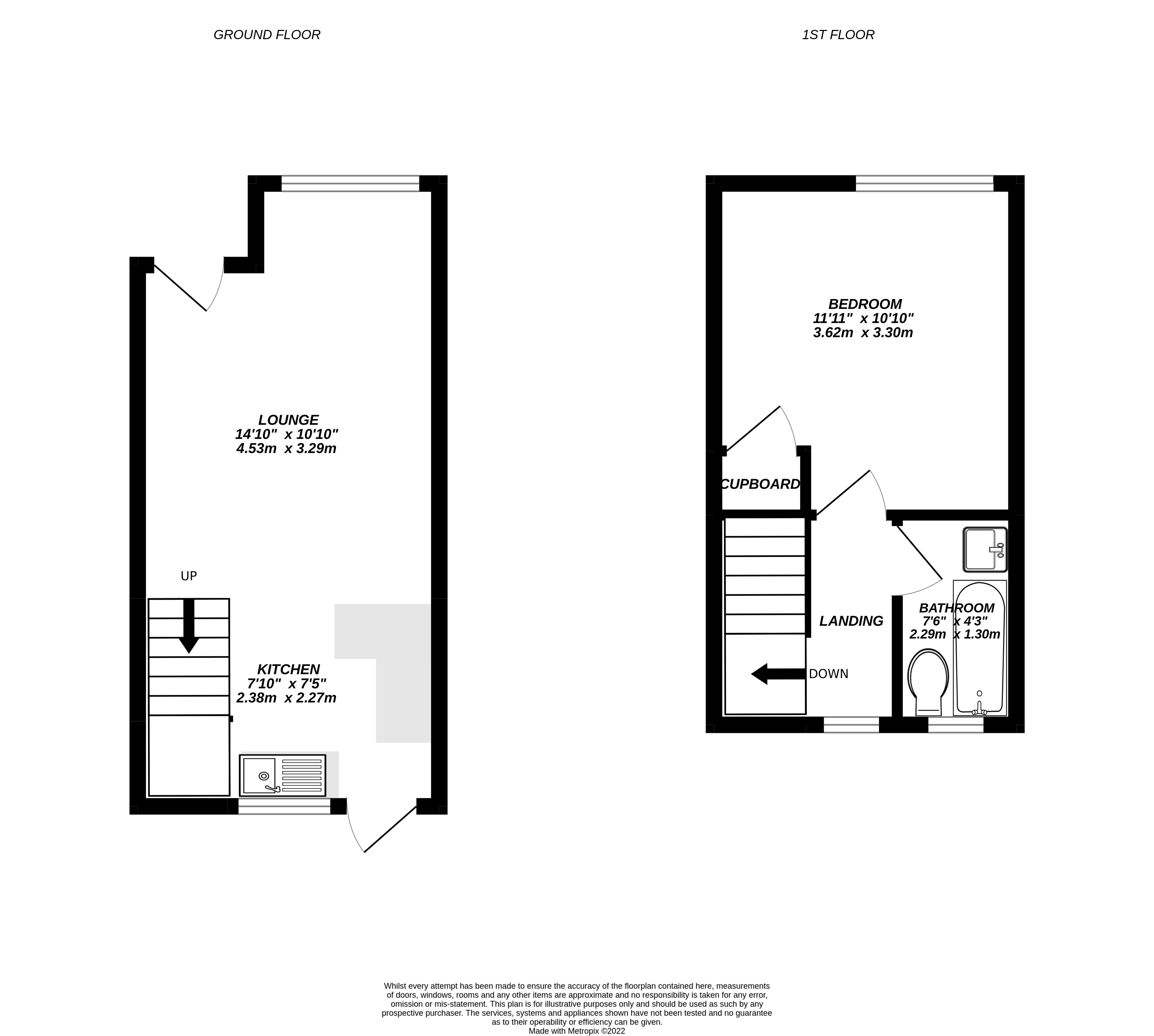 Floorplan for Uxbridge, 