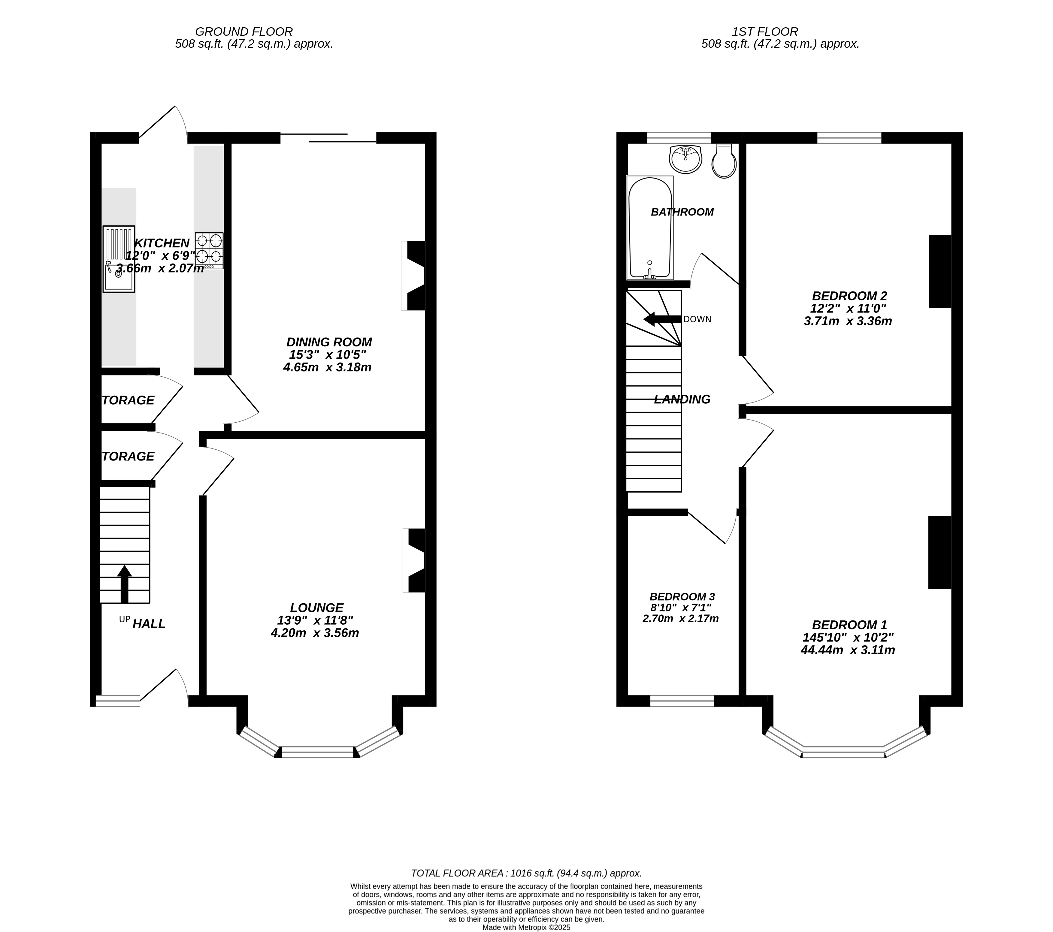 Floorplan for Uxbridge, 