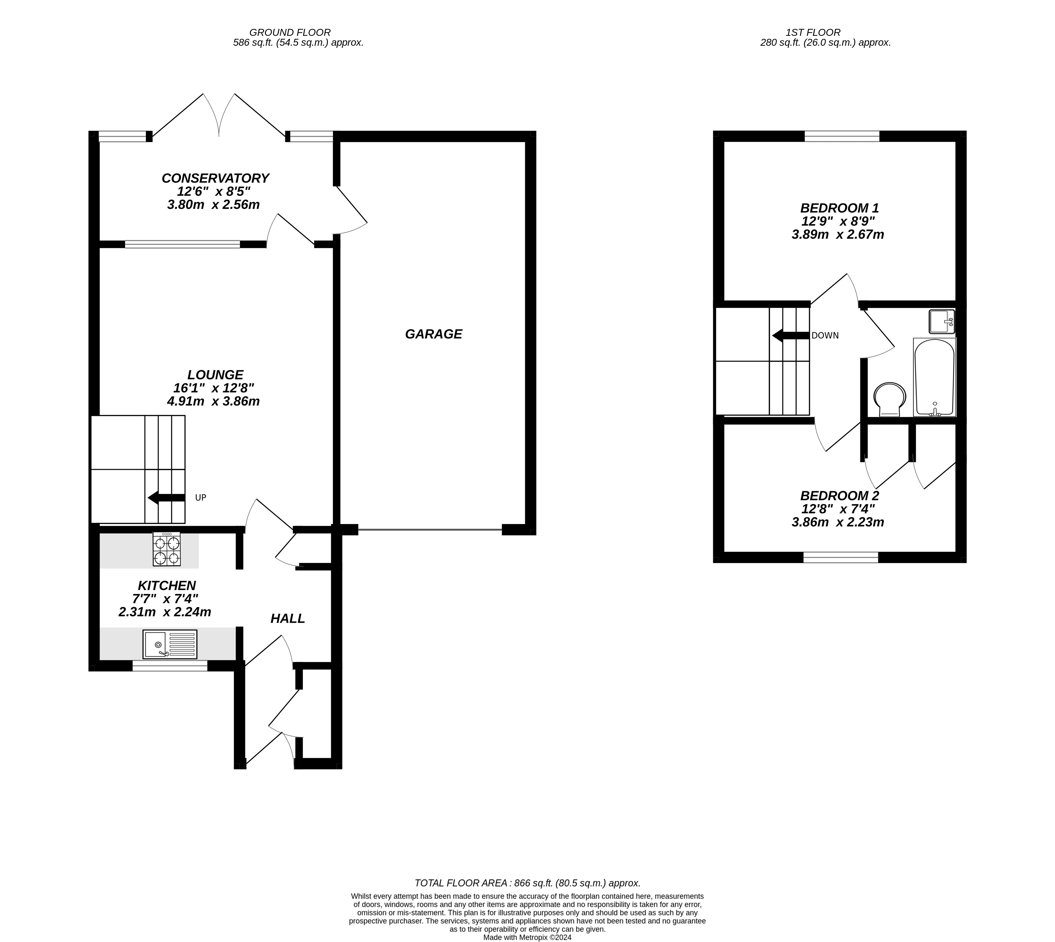 Floorplan for Uxbridge, 