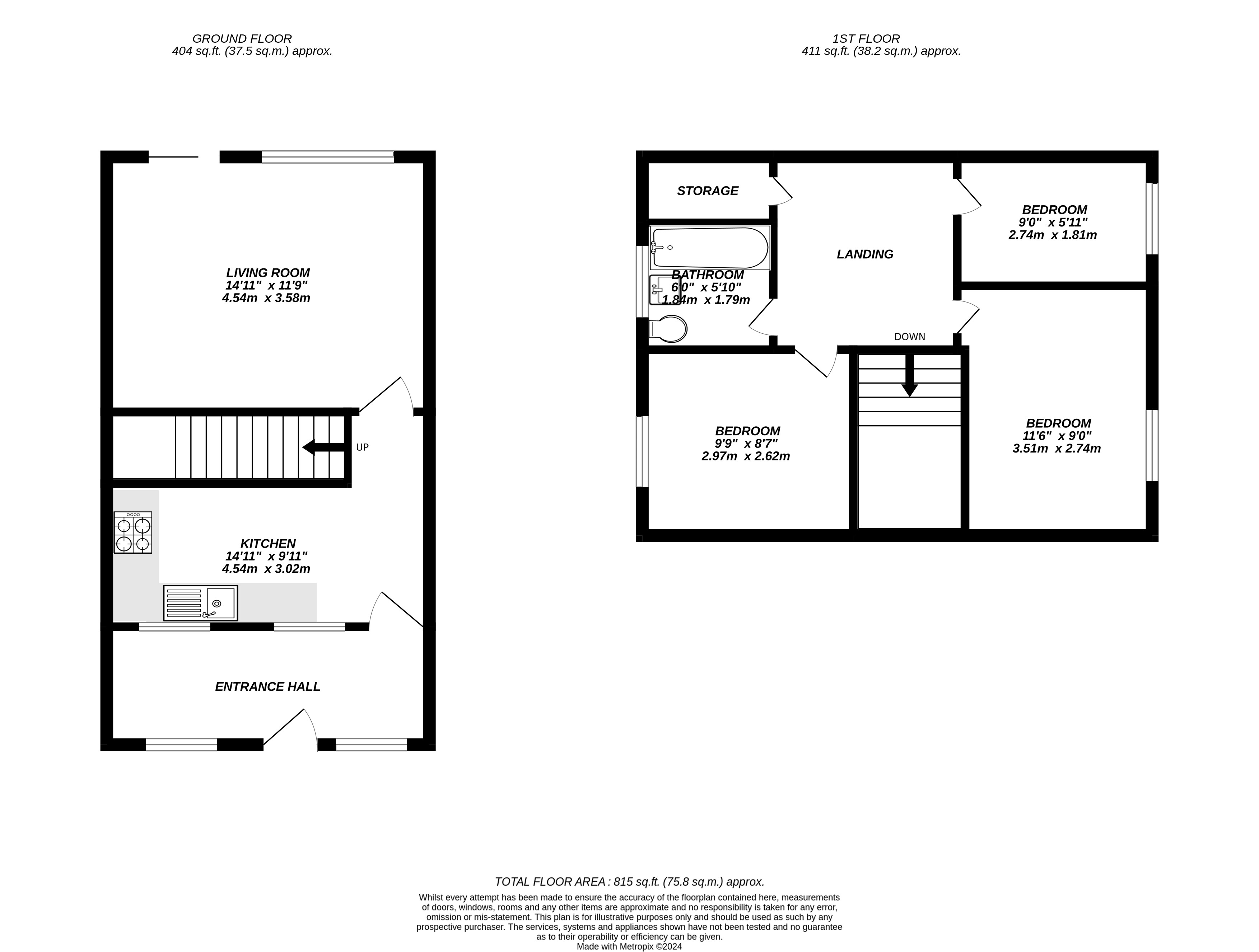 Floorplan for Middlesex, 