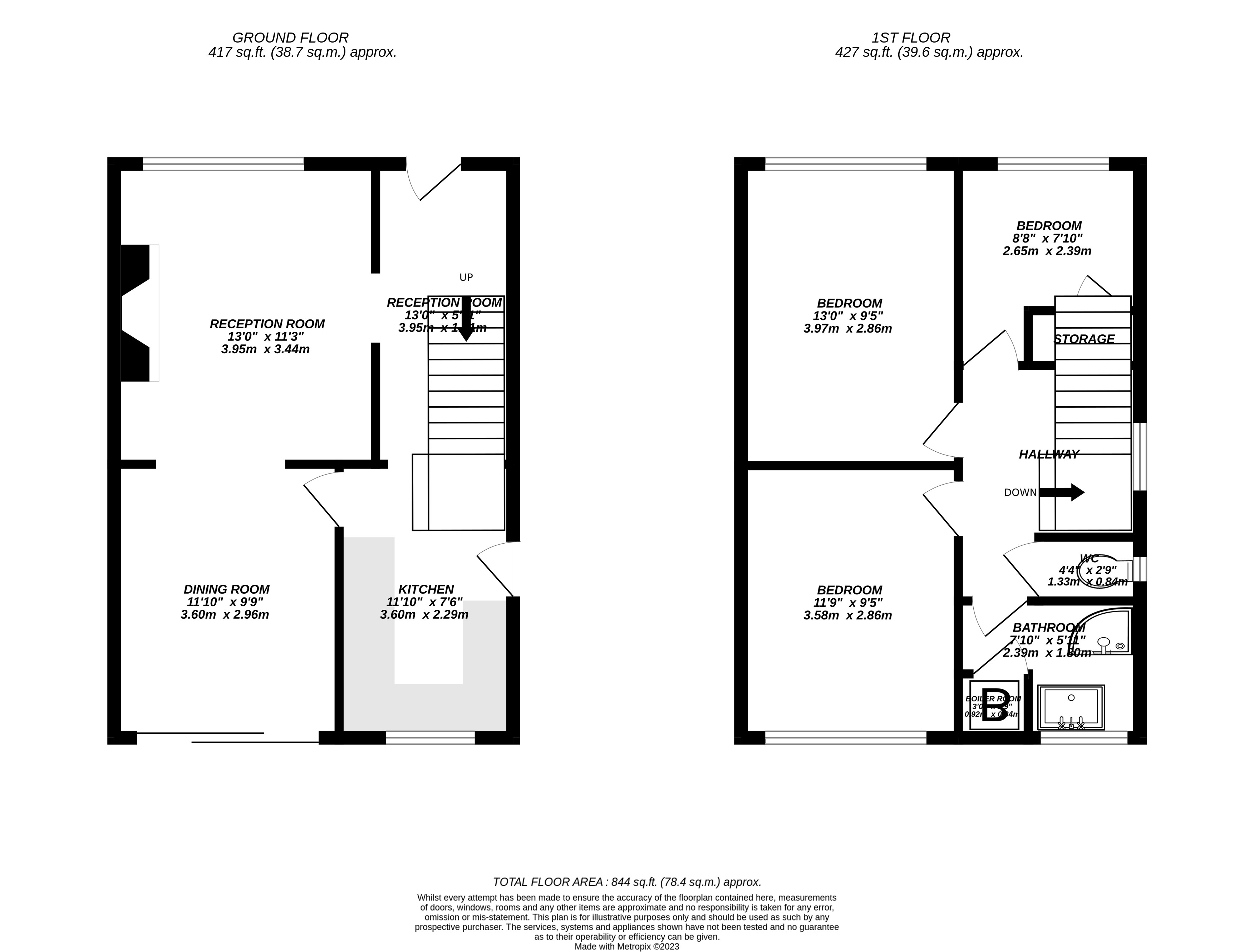 Floorplan for Middlesex, 