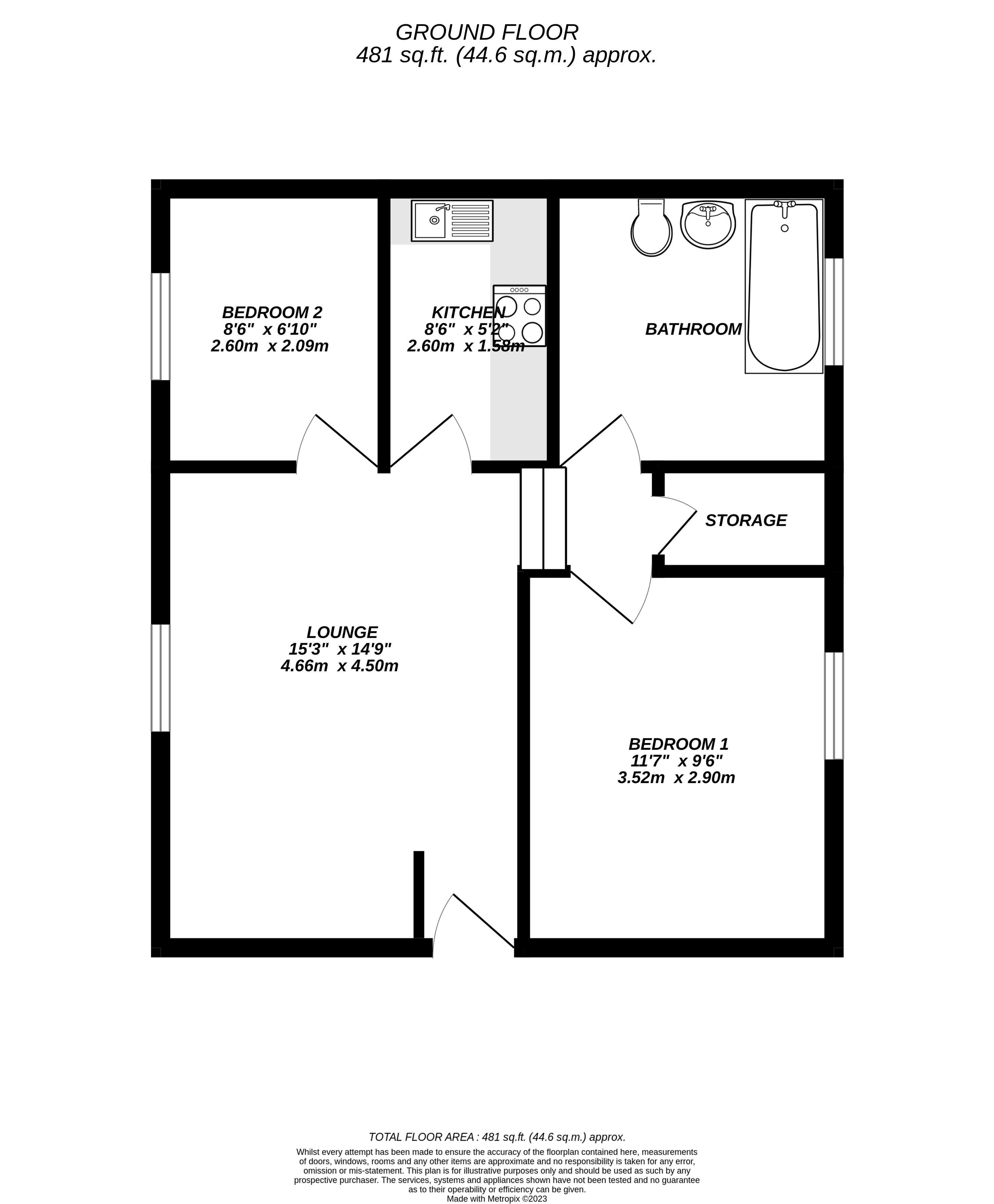 Floorplan for Uxbridge, 