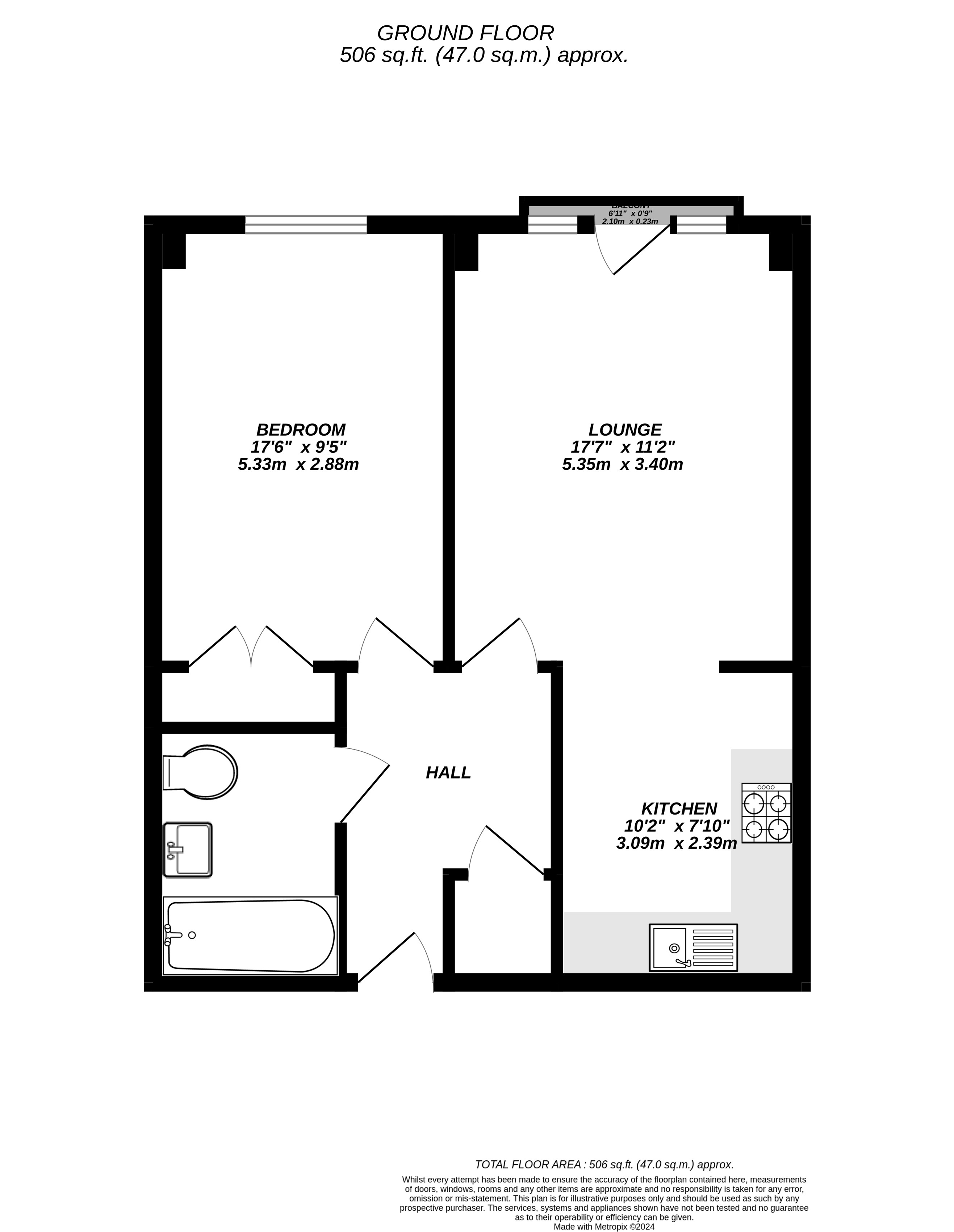 Floorplan for Uxbridge, 